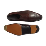 Classic Design Polished Leather Formal Oxford Shoes, Fashion Footwear, Italian Craftsmanship, Derma Contour Couture branding, Designer Apparel, Couture Clothing 3