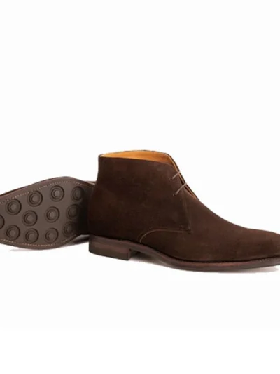 Derma Contour Couture Derby Chukka Boot In Suede Leather, chukka boots, germany, italy2