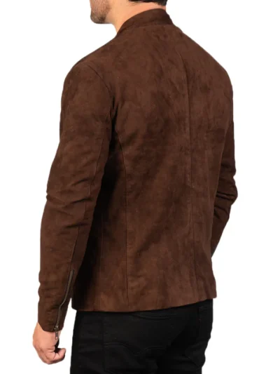 Derma Contour Couture Fenros Suede Biker Jacket, classic biker jacket, designer biker jacket, luxury biker jacket, men's biker leather jacket,3