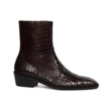Derma Contour Couture Men's Square-Toe Braided Detail Chelsea Boot, Chelsea Boot, chelsea boots, ankle boots, slip on, elastic side, chelsea boots1