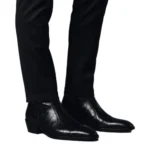 Derma Contour Couture Men's Square-Toe Braided Detail Chelsea Boot, Chelsea Boot, chelsea boots, ankle boots, slip on, elastic side, chelsea boots10