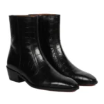 Derma Contour Couture Men's Square-Toe Braided Detail Chelsea Boot, Chelsea Boot, chelsea boots, ankle boots, slip on, elastic side, chelsea boots7