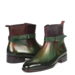 Derma Contour Couture Premium Patina Leather and Jodhpur Boot With Buckle,high-end fashion, Italian leather shoes, handbags, clothing, jackets2