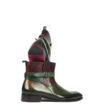 Derma Contour Couture Premium Patina Leather and Jodhpur Boot With Buckle,high-end fashion, Italian leather shoes, handbags, clothing, jackets3