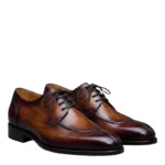 Italian leather shoes, men's dress shoes, semi-formal footwear, Derma Contour Couture wingtips, luxury sneakers