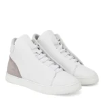 artisan-made sneakers Italy, white leather sneakers men, white leather sneakers women, gold detail sneakers, low-top luxury sneakers1
