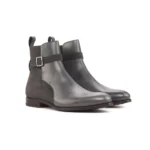 damen herren unisex leder stiefeletten, western ballerinas pumps, blockabsatz freizeit sportschuhe,