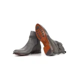 damen herren unisex leder stiefeletten, western ballerinas pumps, blockabsatz freizeit sportschuhe,1