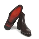 derma contour couture Handmade Woven Leather Chelsea Boots For Men, classic cowboy boots, chelsea boots, designer chelsea boots, luxury chelsea boots, leather chelsea boots