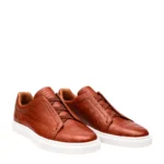 derma contour couture premium white sneakers, leather low-top sneakers, designer casual footwear, luxury streetwear shoes, Italian made sneakers