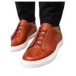 derma contour couture premium white sneakers, leather low-top sneakers, designer casual footwear, luxury streetwear shoes, Italian made sneakers3