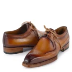 hand-polished oxfords, burgundy leather shoes, formal footwear, business shoes, executive dress shoes, cap-toe oxfords derma contour couture1