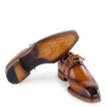hand-polished oxfords, burgundy leather shoes, formal footwear, business shoes, executive dress shoes, cap-toe oxfords derma contour couture3