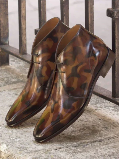 leather chukka boots, premium chukka boots, cowboy boots, western cowboy boots, luxury cowboy boots derma contour couture3