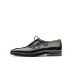 luxury oxford shoes, Italian leather dress shoes, hand-polished oxfords, burgundy leather shoes, formal footwear, business shoes