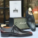 luxury oxford shoes, Italian leather dress shoes, hand-polished oxfords, burgundy leather shoes, formal footwear, business shoes4
