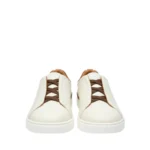 men's Italian leather sneakers, women's luxury leather sneakers, white leather sneakers designer, gold accent sneakers, derma contour couture9
