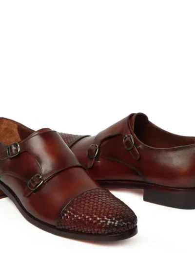 Derma Contour Couture Double Monk Woven Leather Cap-Toe Shoe, DCC, ItalianLuxuryFootwear, HandcraftedInItaly, ArtisanShoes, CoutureFootwear, germany3