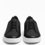 Italian_Luxury_Minimal_Leather_Sneakers_, DCC lifestyle footwear, derby, open-lacing, versatile-formal, business-casual, leather-derby, croc-embossed, 2