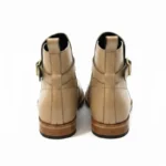 derma contour couture Classic Sophistication Gold Buckle Rounded Toe Leather Boots3